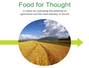 A group of 11 agricultural organizations presented their joint vision, Food for Thought, to EU Ministers oN may 6.