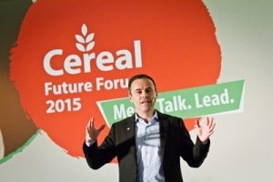 Liam Condon, CEO of Bayer CropScience, at the Cereal Future Forum in Brussels, Belgium; photo credit: Bayer CropScience
